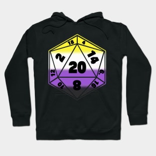 D20 Pride Flag Dice Hoodie